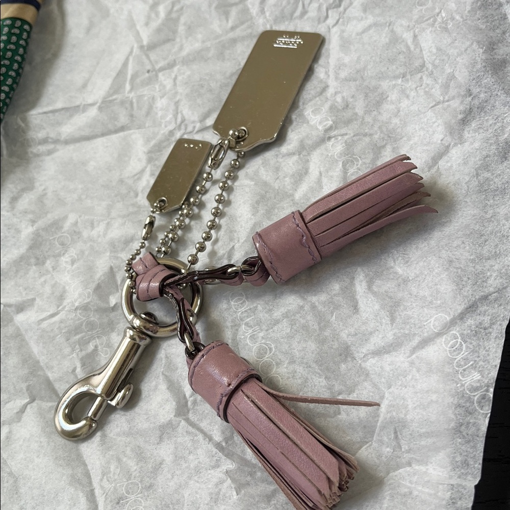 Coach Gold and Mauve Tassel Keychain - Picture 10 of 10